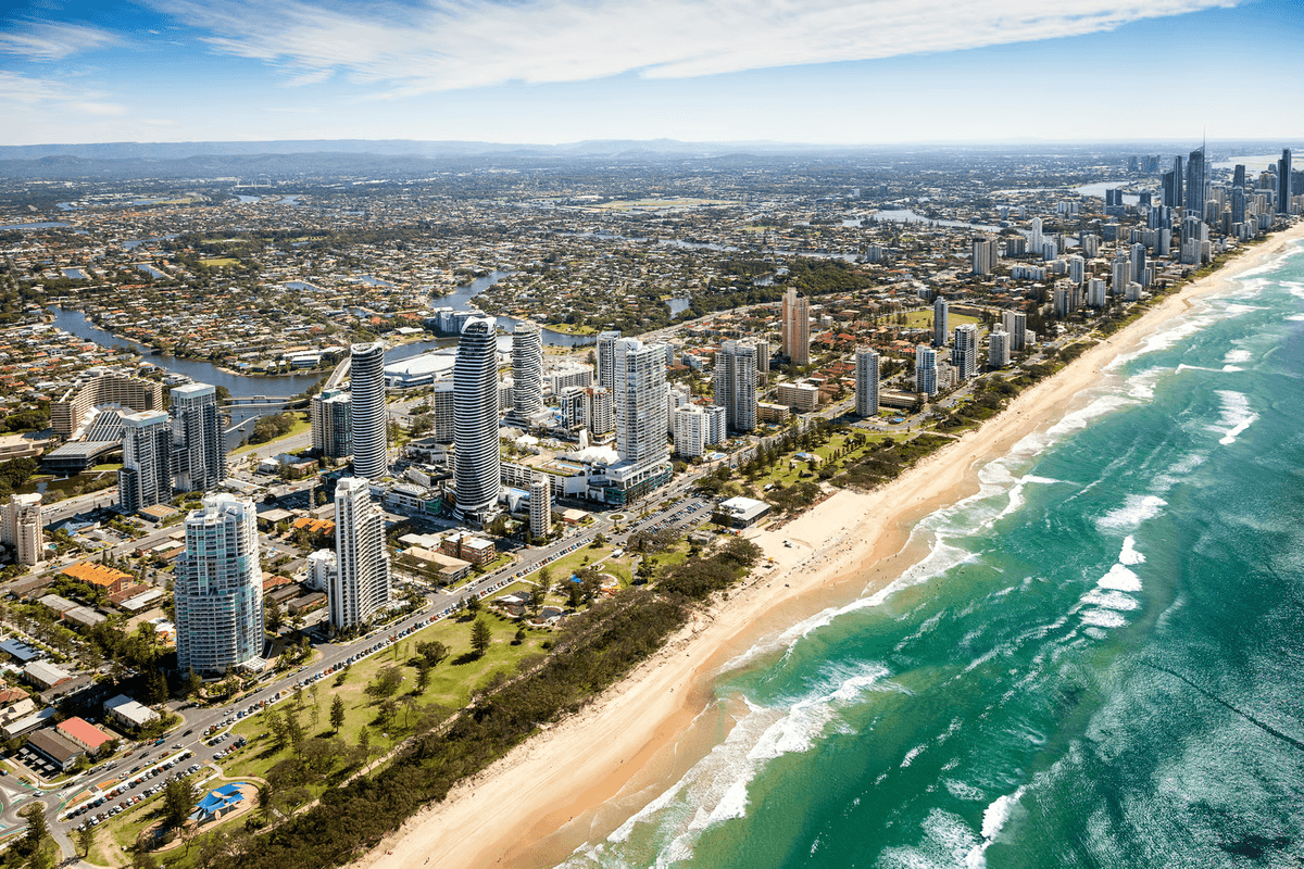 Aerial view of the Sunshine Coast